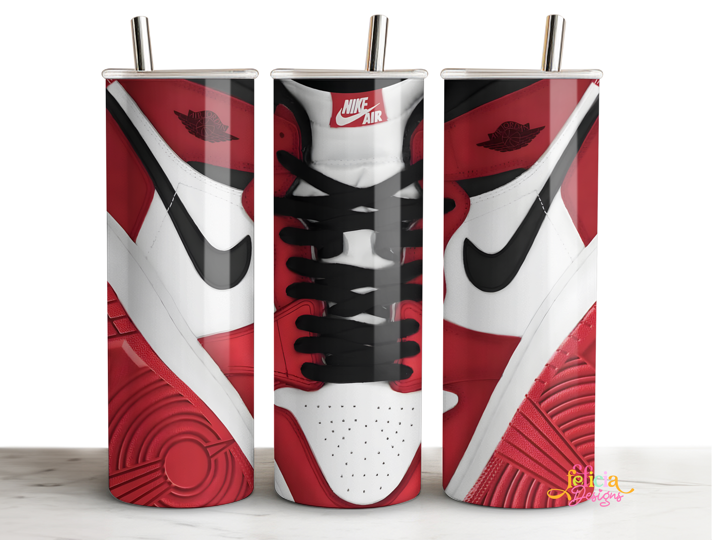 Red Nike 20oz Skinny Tumbler