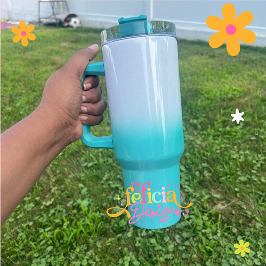 Teal Ombre 40oz Tumbler